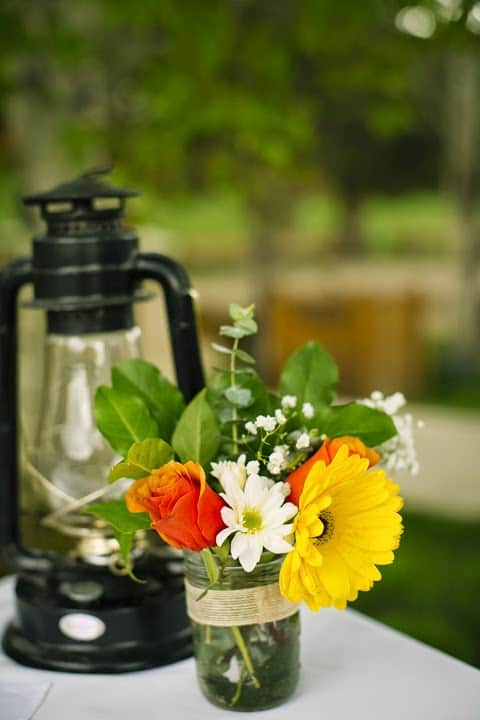 Wedding reception flower centerpieces