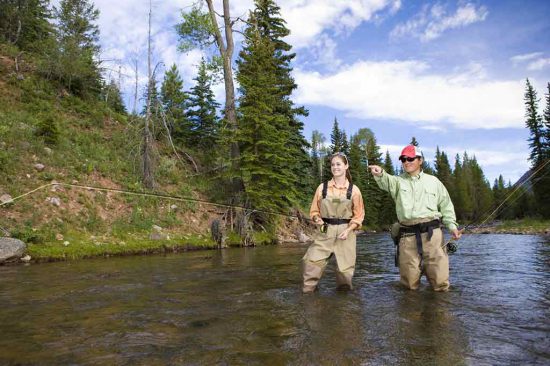 Get a taste of the beautiful Rocky Mountains by taking part in our guided fly fishing trips with trained dude ranch experts.