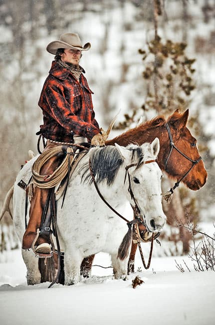 Dustin sets out as the guide for "a hunt on horseback".