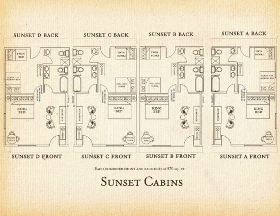 Floorplan for Sunset Cabin