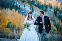 wedding in mountains at C Lazy U Ranch