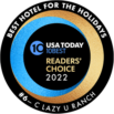 USA Today Award badge for Best Hotel for the Holidays