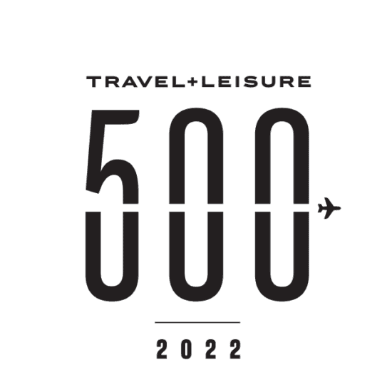 Travel+Leisure Top 500 hotel badge for 2022