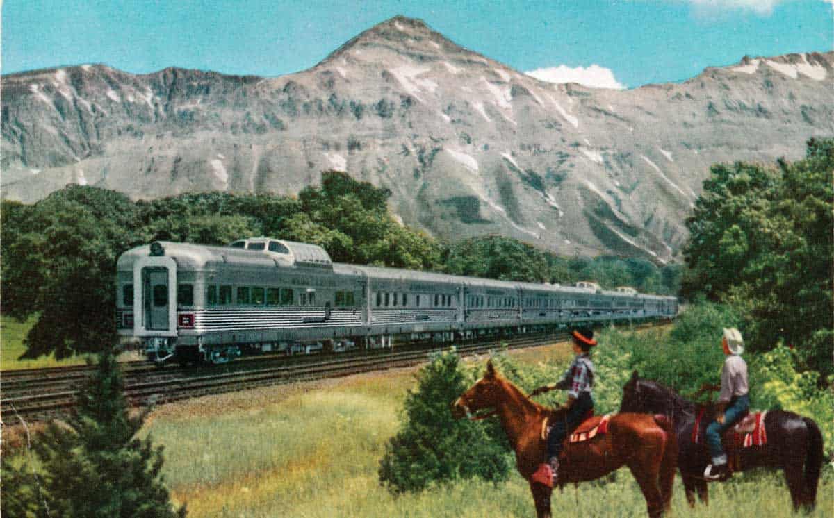 Guests at the ranch could see the amazing California Zephyr go by while out trail riding