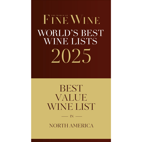 Best Value Wine List award for 2025