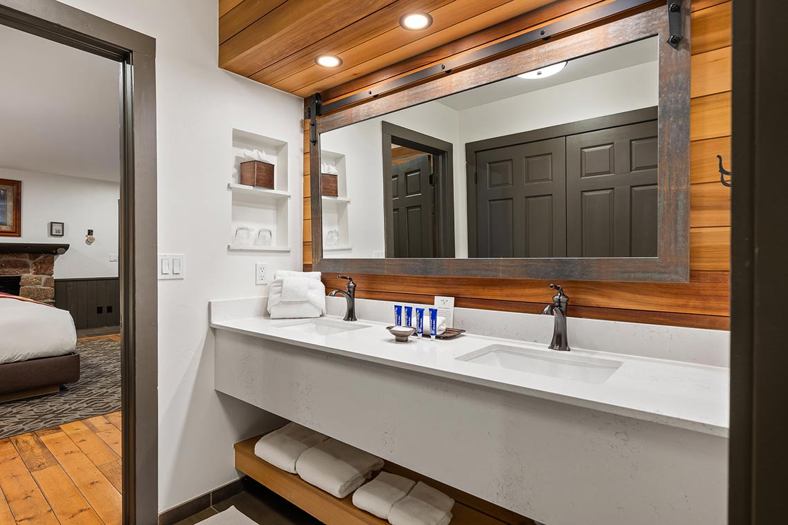 Roundup B sinks and vanity part of the bathroom