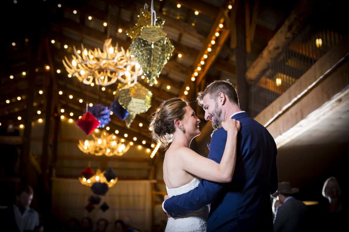 ranch wedding in c lazy u barn