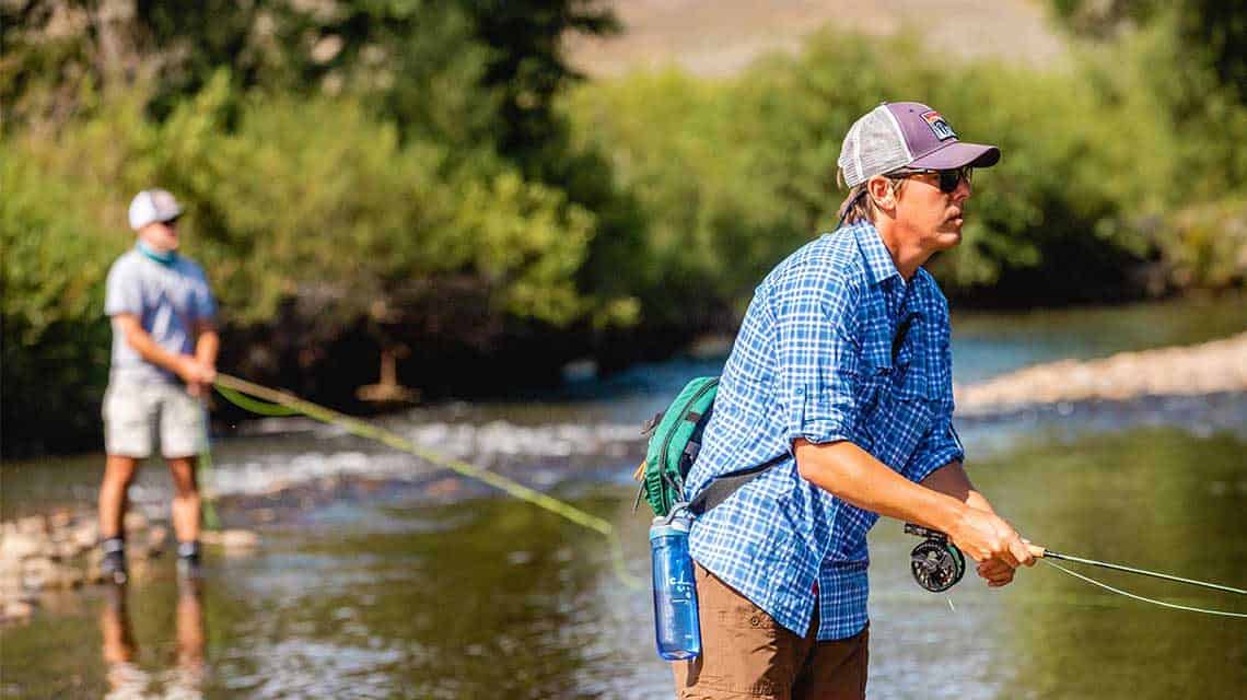 two men casting their lines