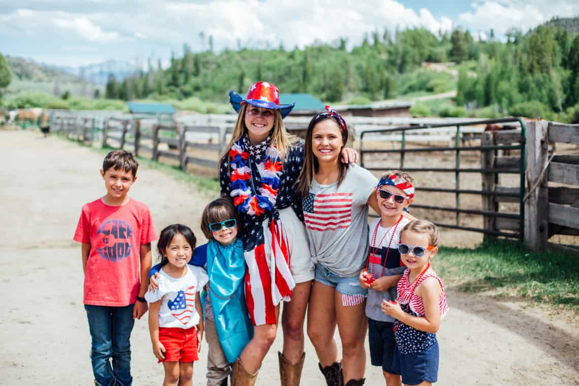 group celebrating 4th of july