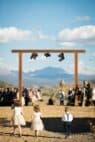 wedding arch in mountains