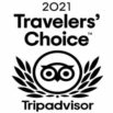 Trip Advisor 2021 Travelers' Choice award badge
