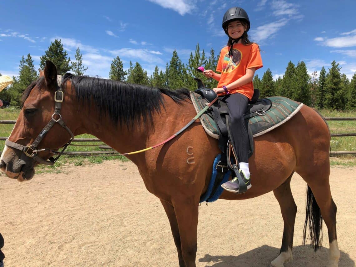 Tupelo and Brecken at C Lazy U Ranch in Granby, Colorado.