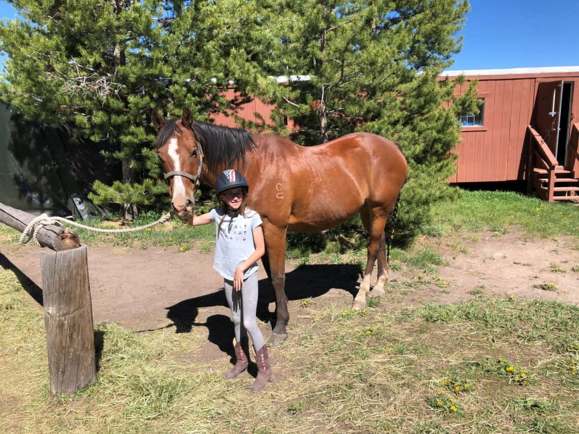 Tupelo and Wrenn at C Lazy U Ranch in Granby, Colorado.