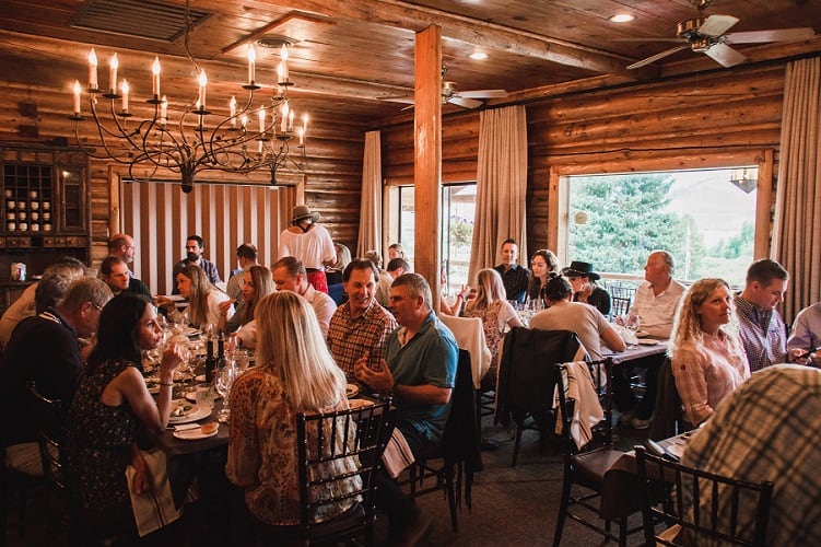dinner in the lodge