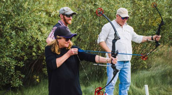 Archery competition during adult-only weekend