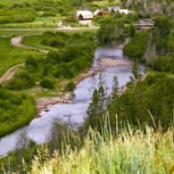 The Lazy You Spa situated over the river