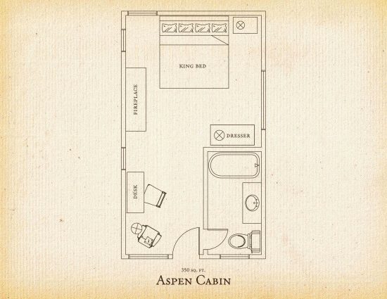 Floorplan of Aspen cabin