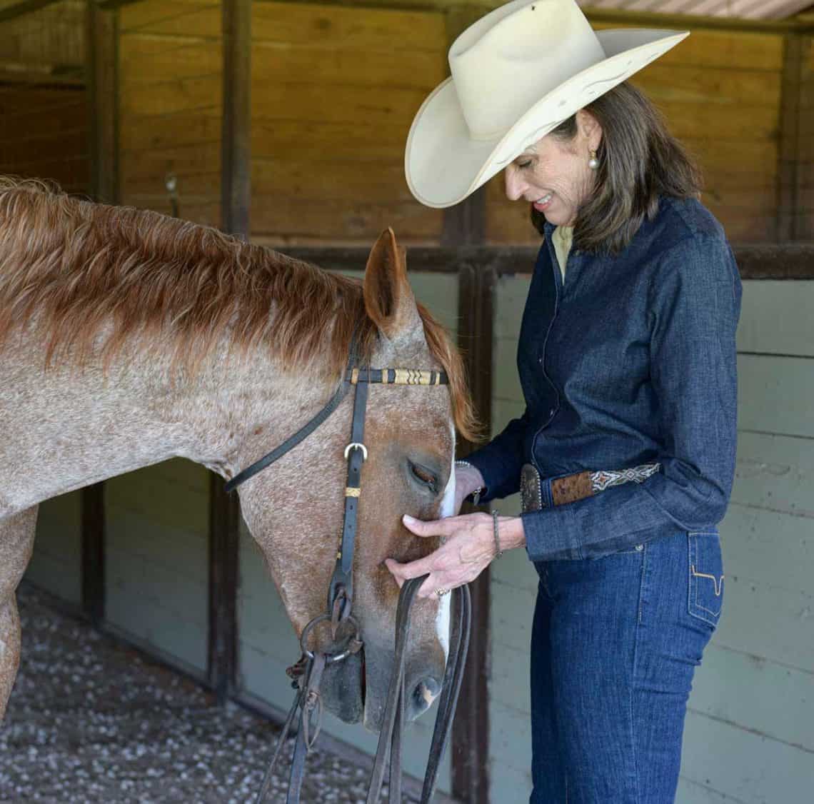 Barbra Schulte with her horse