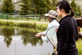 You can also have fun fishing in our pond, if you're not quite ready for a guided fly-fishing trip just yet.