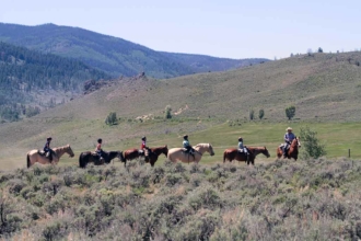 While out on the ride, take a moment to soak in all the views of the Colorado mountains surrounding our dude ranch.