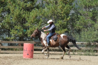 Guests get their chance to show off their own riding skills at our weekly Shodeo as part of their dude ranch vacation.