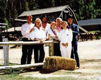 In 1988, the Mullins sold the ranch to the Murray family, shown here (left to right) Brian, Karen, Craig, Margaret (Peg), Clark, Missy and Michael.