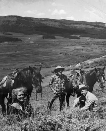 In 1947, Katie and Dick Schoenberger became partners with "Pete" Peterson. The name of the ranch was changed to C Lazy U.