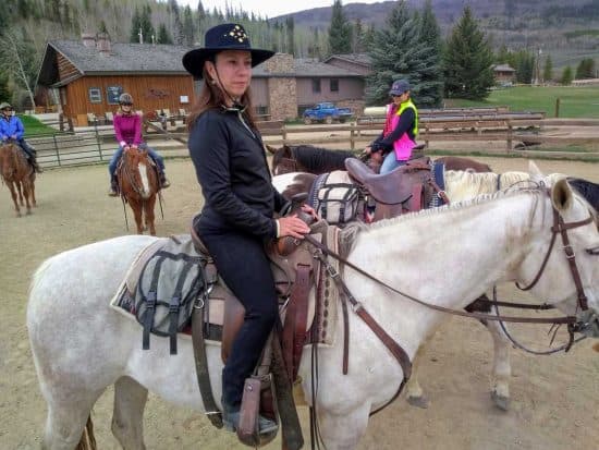 Cathy Woods on her horse