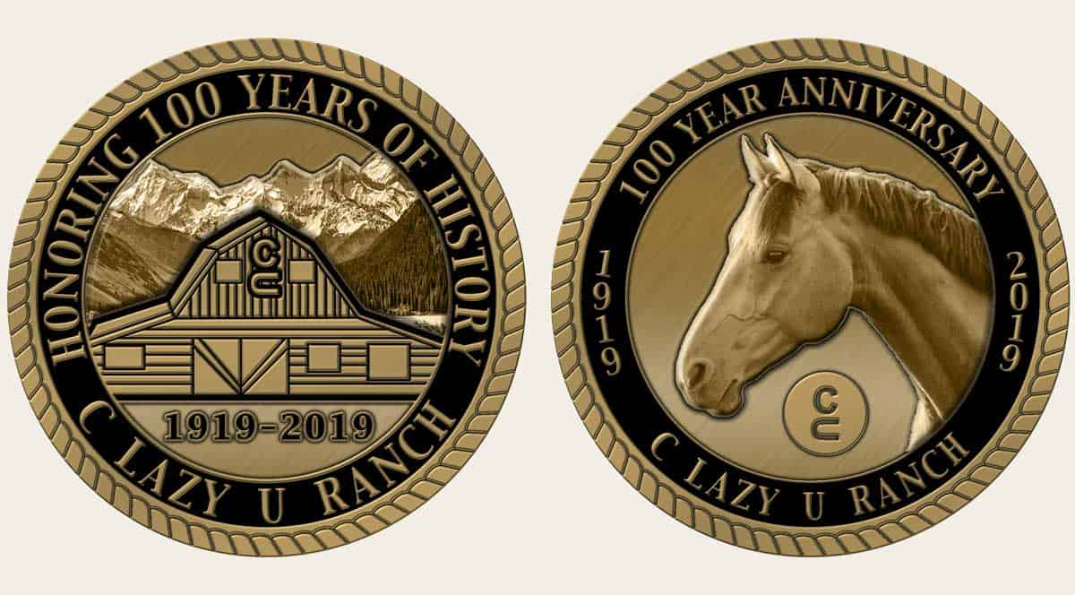 100 Year Anniversary C Lazy U Ranch coin