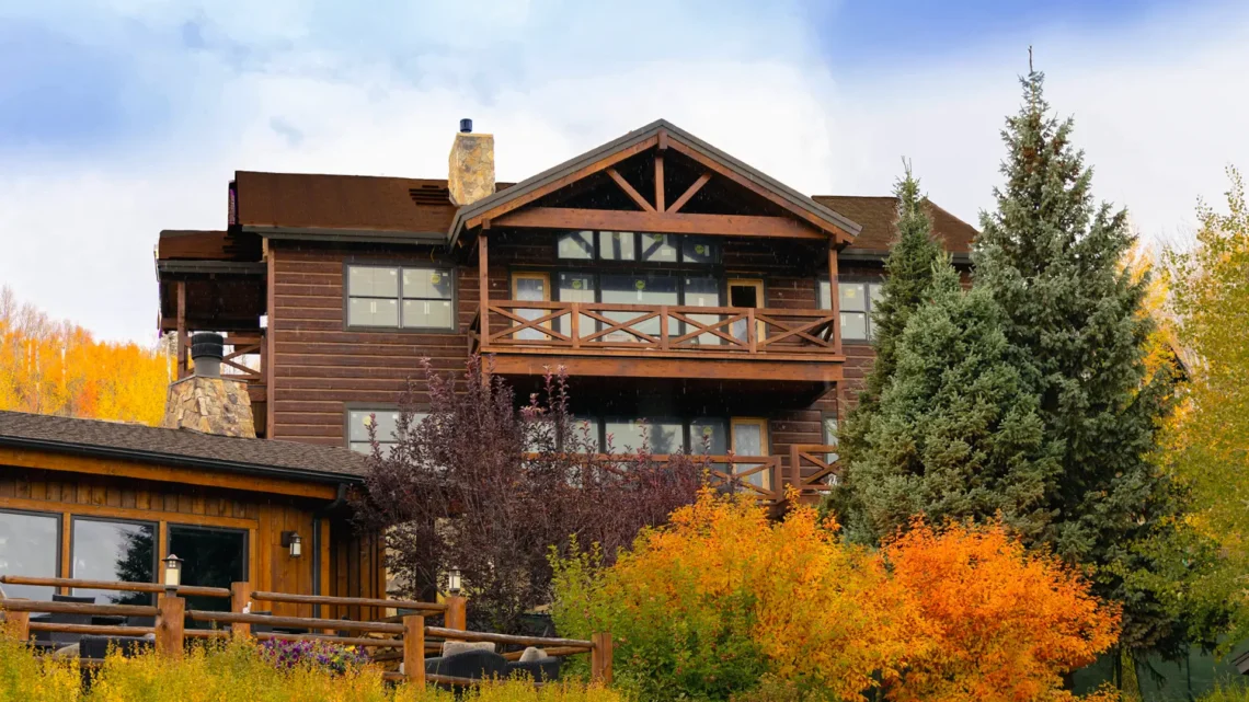 Exterior view of the new Evergreen lodge