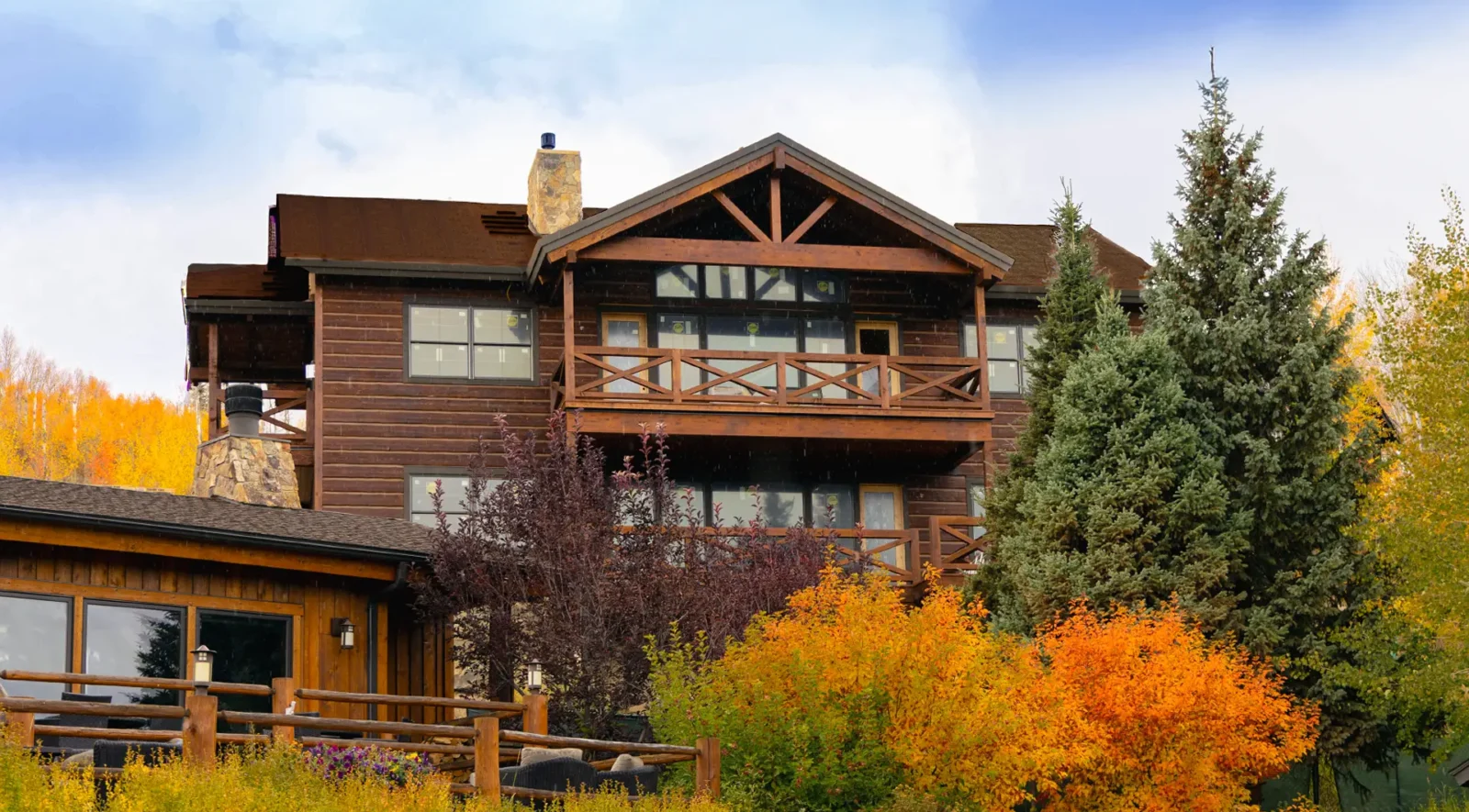 Exterior view of the new Evergreen lodge