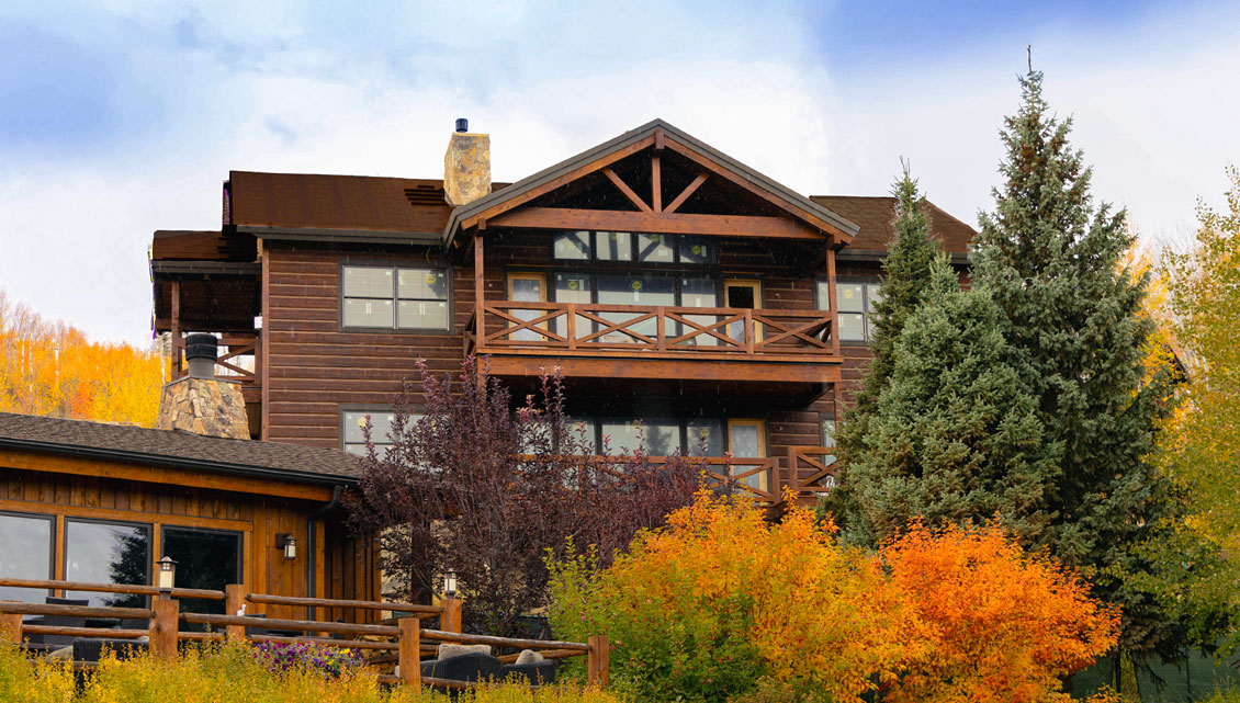 Exterior view of the stunning new Evergreen lodge