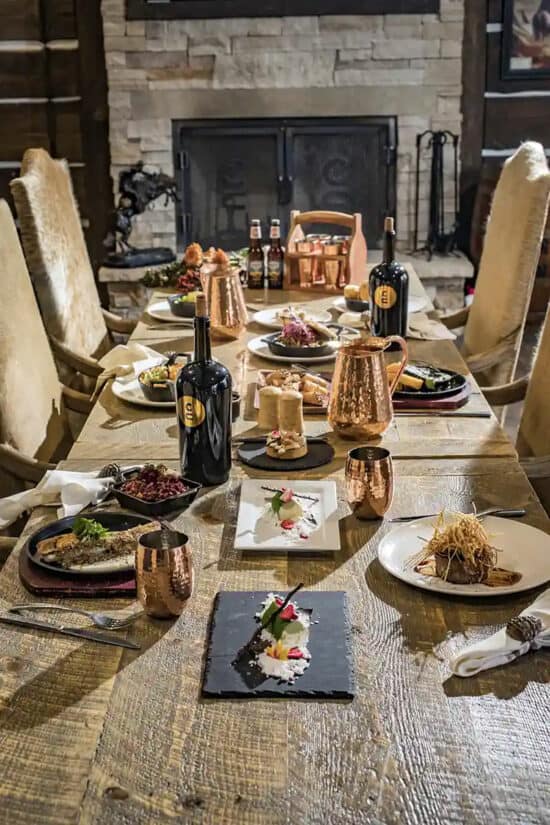 A warm and welcoming table for guests at C Lazy U Ranch