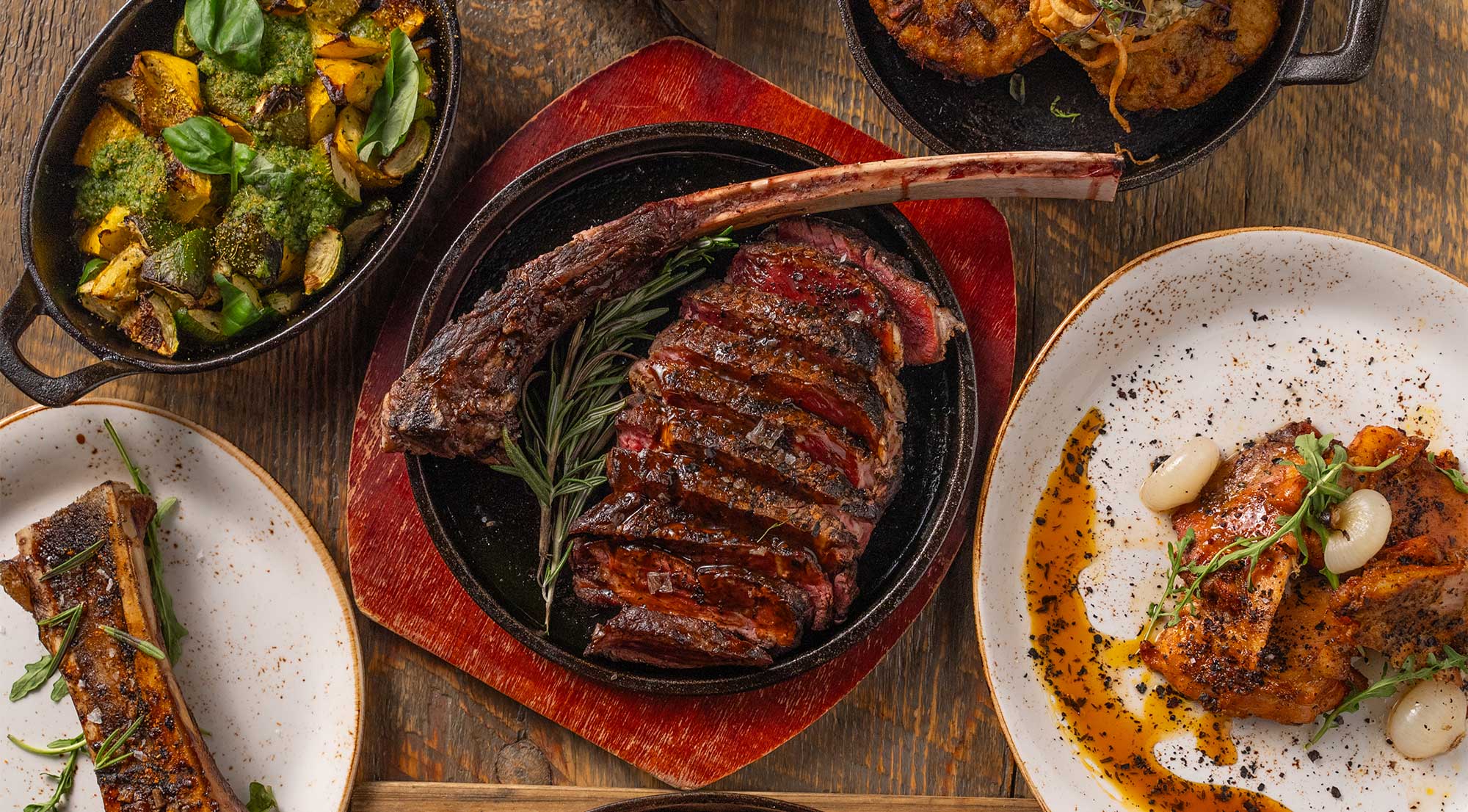 mouthwatering gourmet food ready to be eaten