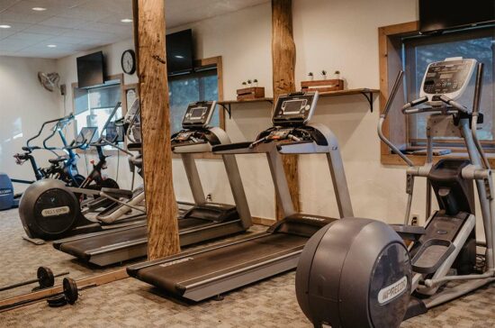 gym equipment in the fitness center