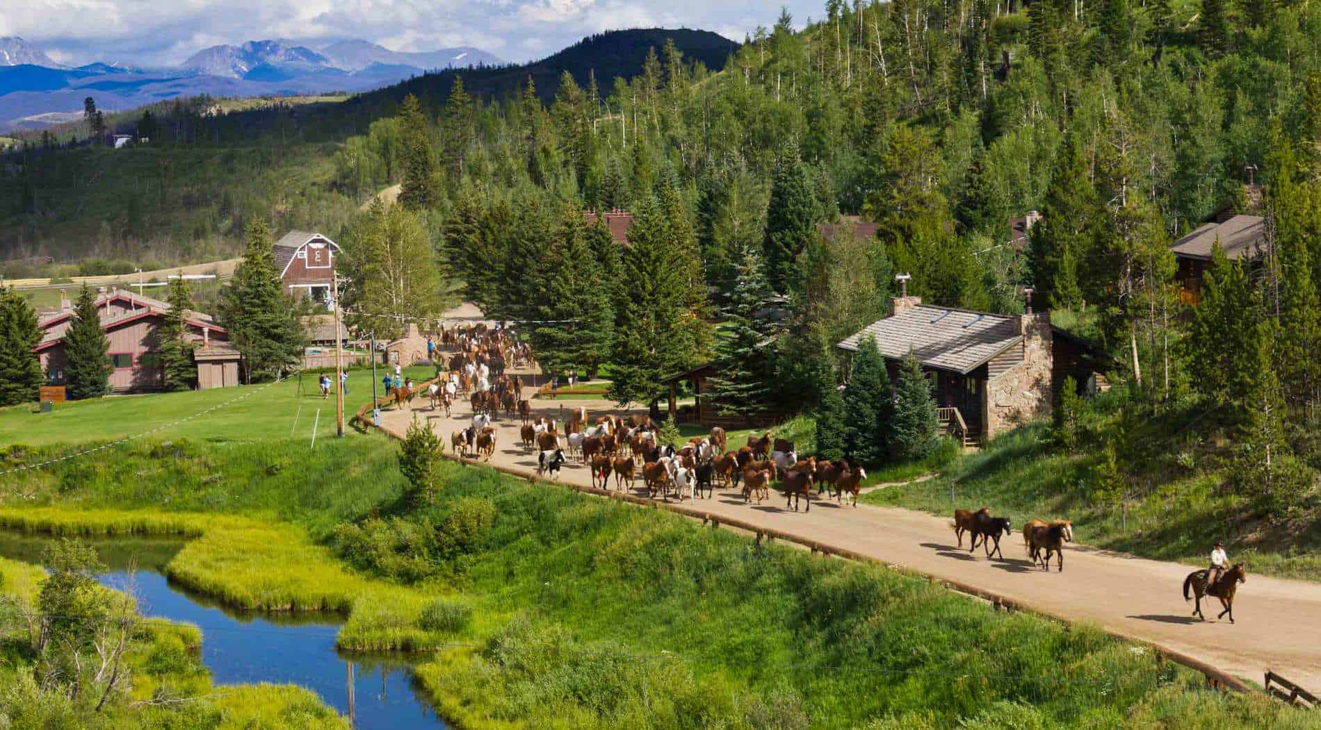 view of ranch from above