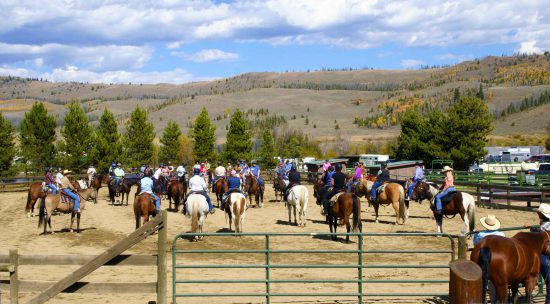 Group of people on horses