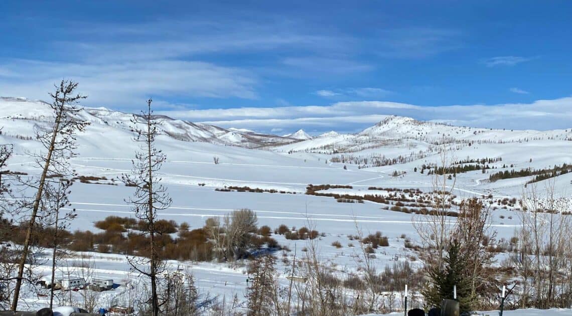 Fresh powder at C Lazy U Ranch