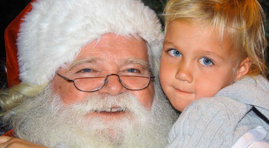 kid with santa