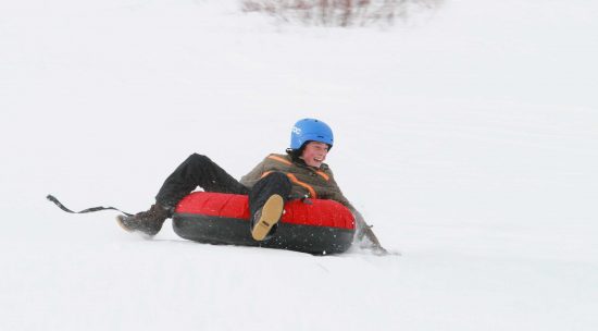 kid snow tubing