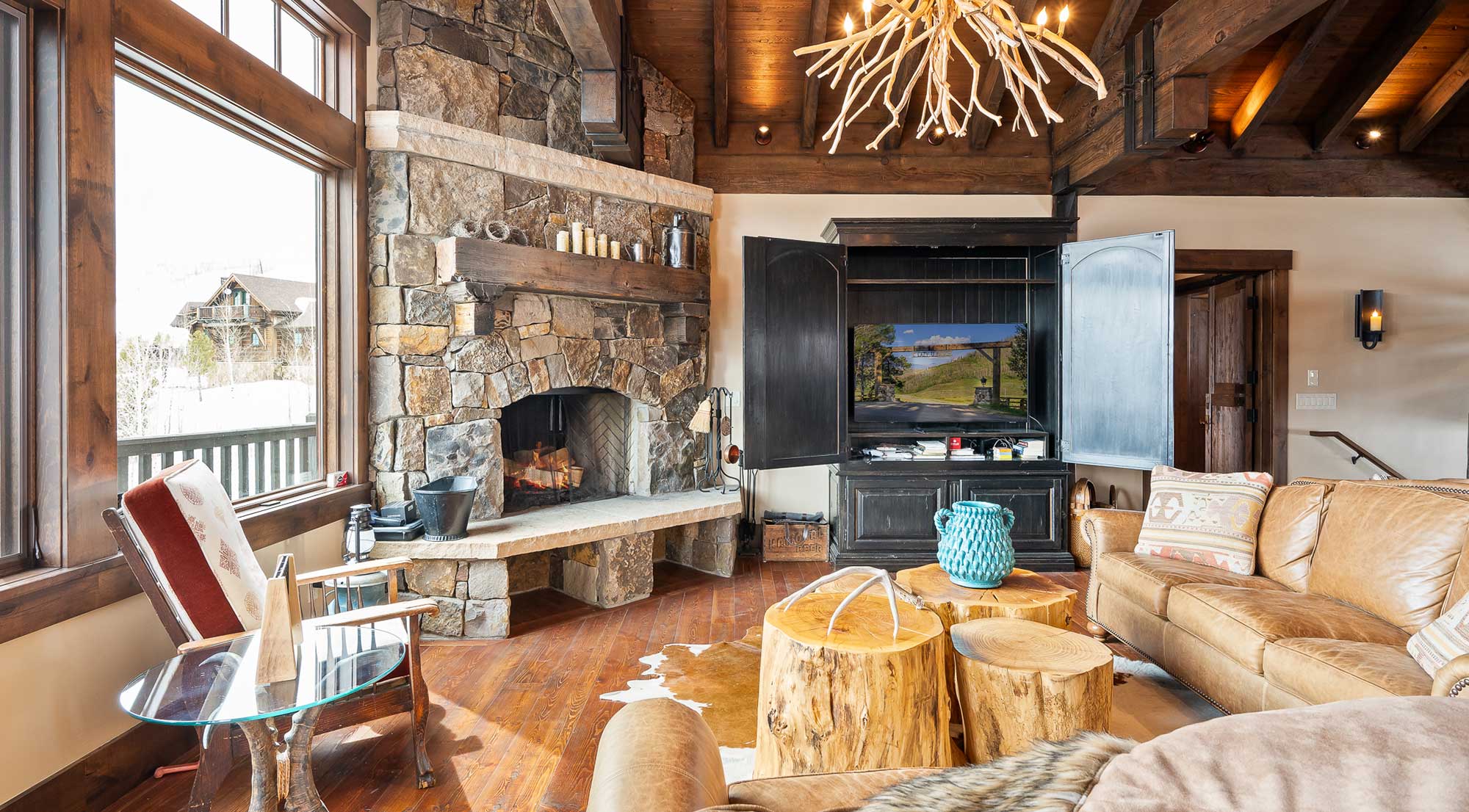 the living room at the Jones Family Home