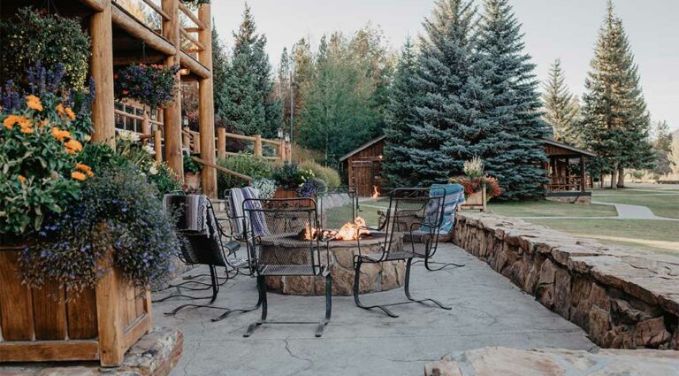 The Fireside Terrace outside the Main Lodge