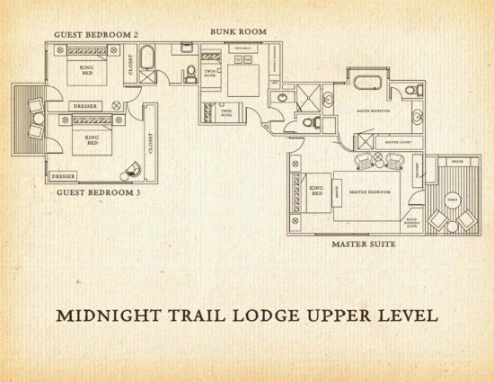 Upper floor of the Midnight Trail Lodge