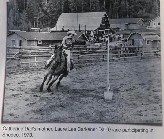 A newspaper clipping showing the barn in 1973