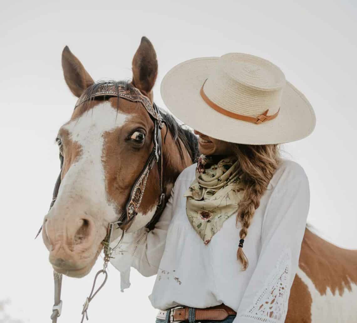 A cowgirl and her special horse