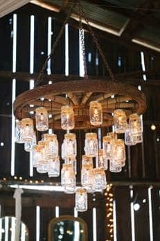 ranch wedding chandelier