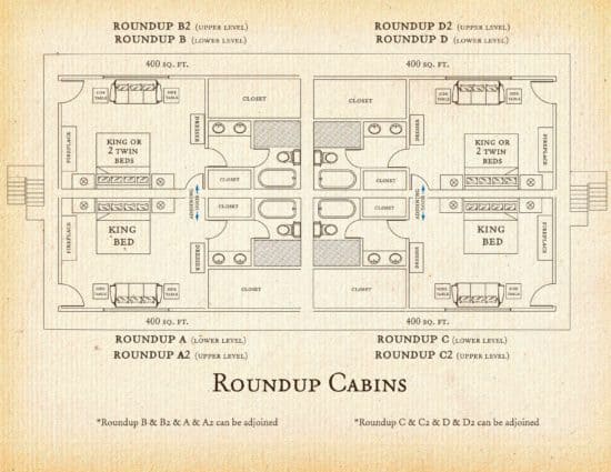 Floorplan for Roundup cabins