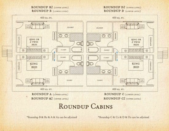 Floorplan for Roundup cabins