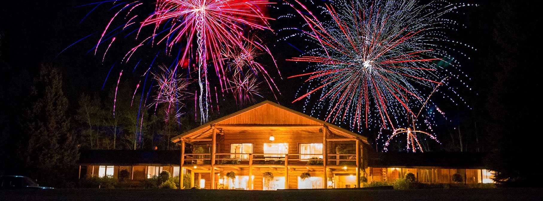 Fireworks at C Lazy U Ranch to celebrate the 100 year anniversary