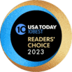 USA Today Reader's Choice 10Best award badge for 2023